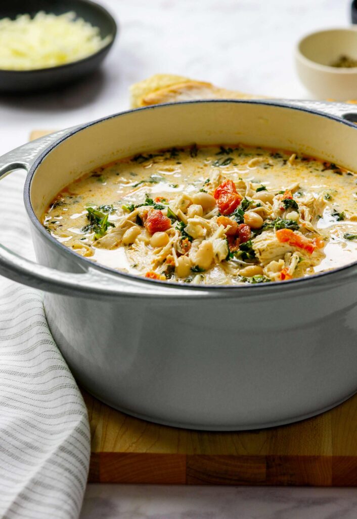 Creamy Tuscan Chicken Soup (Easy, Creamy & Comforting)