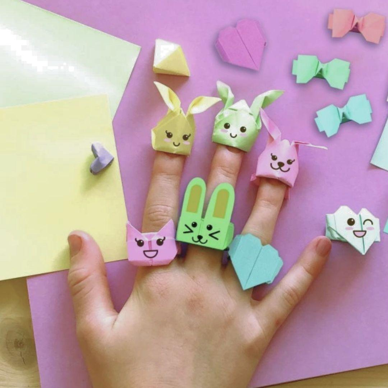 Easy DIY Paper Finger Puppets for Kids – Colorful Bunny Craft