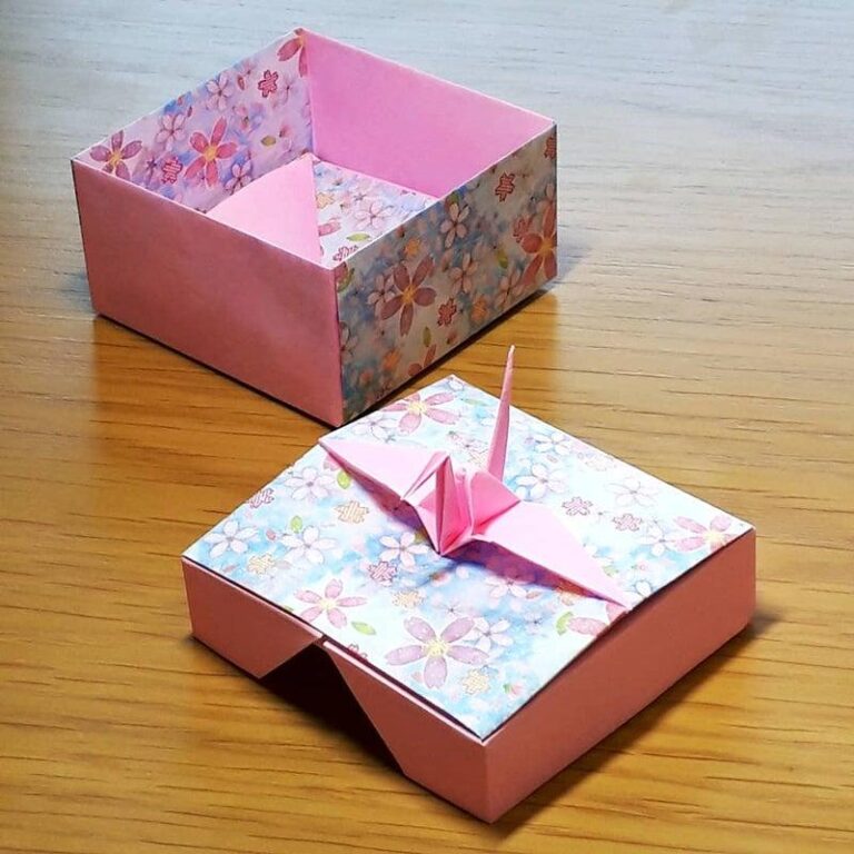 Learn to Fold a Simple and Elegant Paper Crane Storage Box – Easy Origami Tutorial
